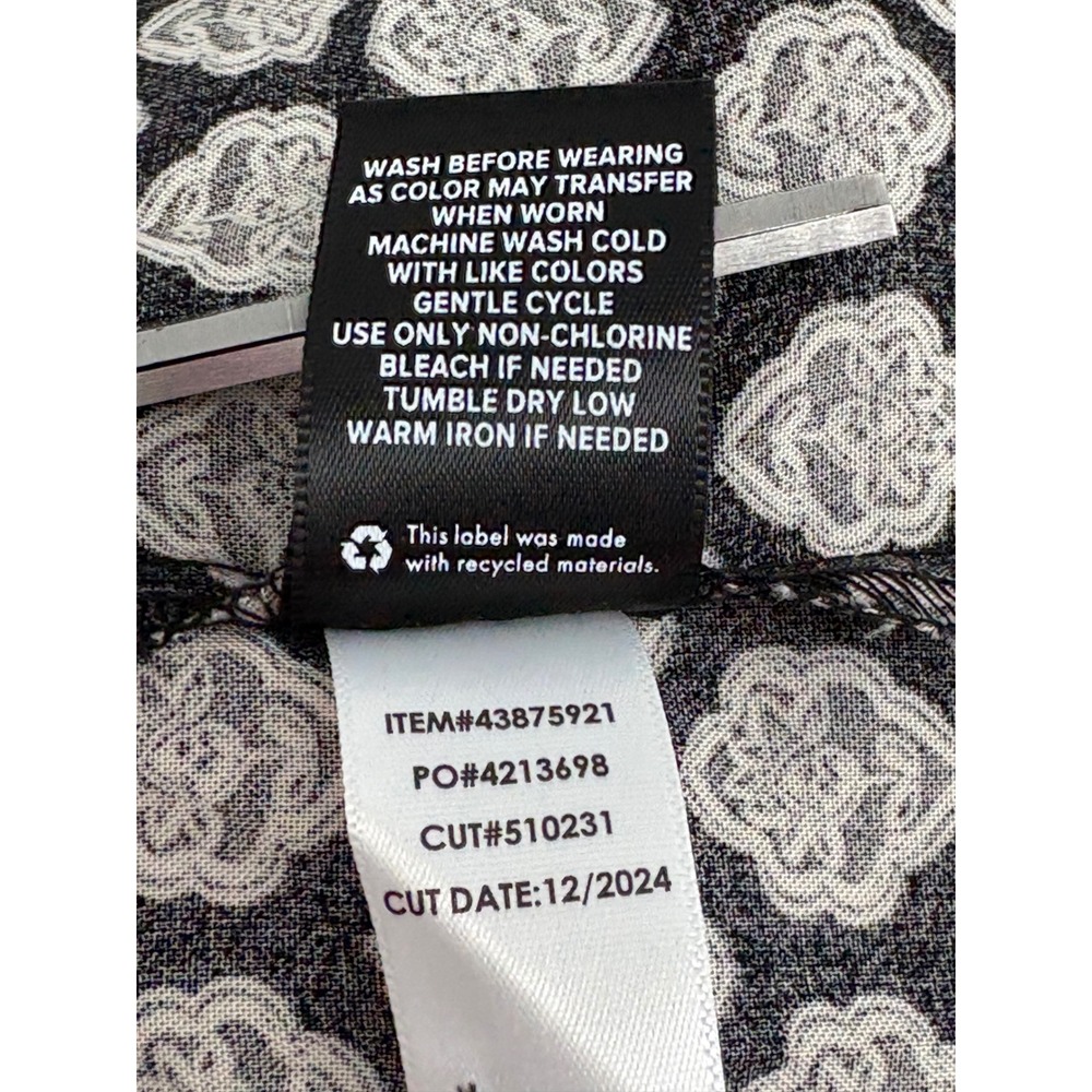 Torrid Peplum Camisole Black White Medallion Print Tiered Size 2 - Picture 8 of 8